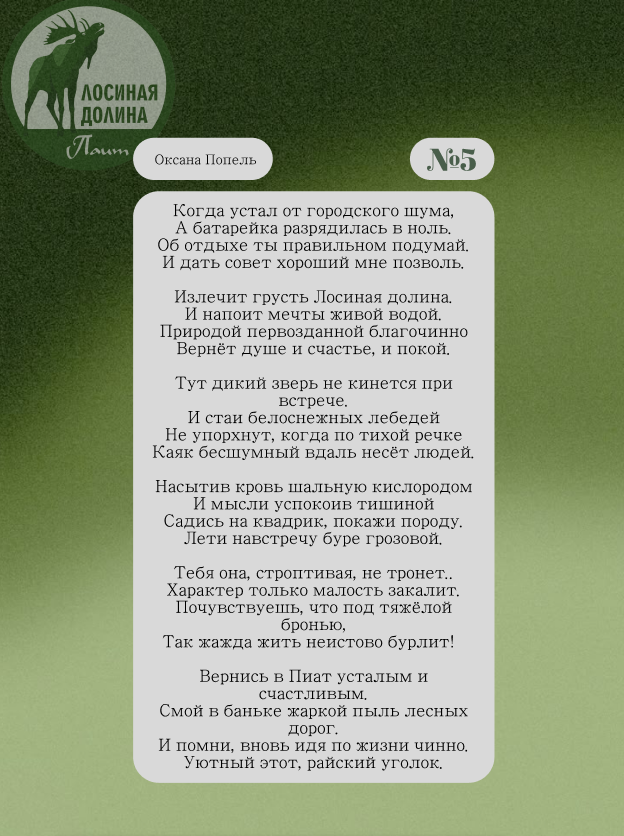 Работа сообщества комплекса «Лосиная долина»